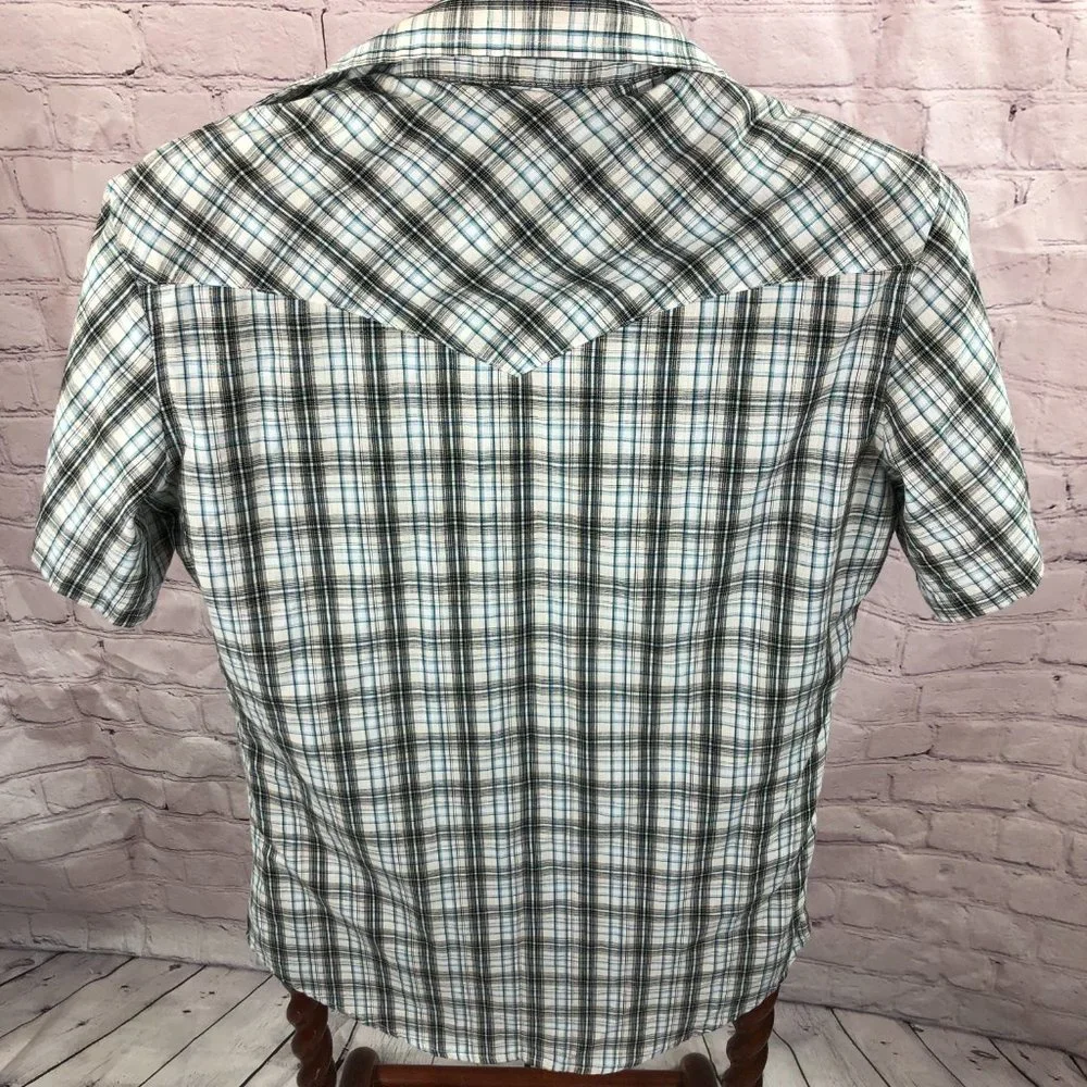 🛍️🛍️SOLD Men's Wrangler pearl snap western shirt sz small - Picture 5 of 6